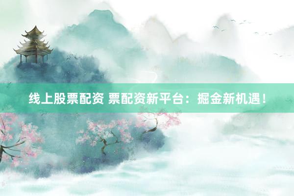 线上股票配资 票配资新平台：掘金新机遇！