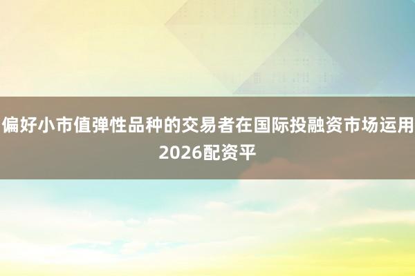 偏好小市值弹性品种的交易者在国际投融资市场运用2026配资平