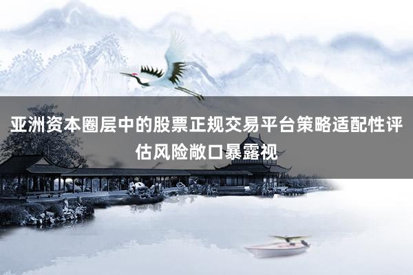 亚洲资本圈层中的股票正规交易平台策略适配性评估风险敞口暴露视