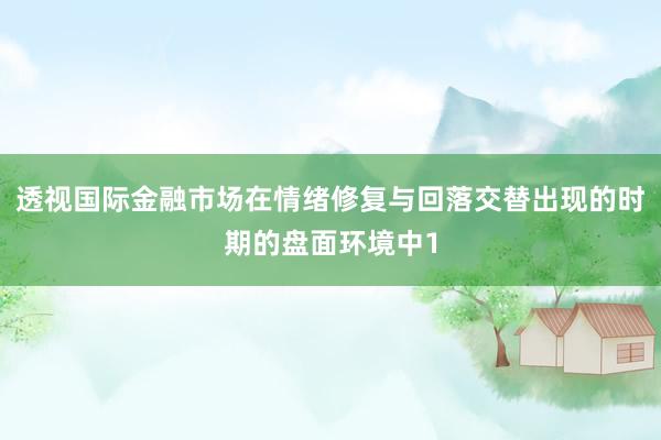 透视国际金融市场在情绪修复与回落交替出现的时期的盘面环境中1