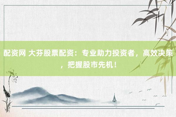配资网 大芬股票配资：专业助力投资者，高效决策，把握股市先机！