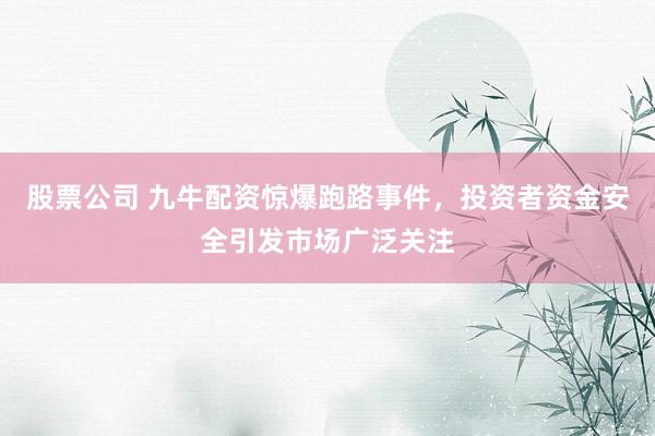 股票公司 九牛配资惊爆跑路事件，投资者资金安全引发市场广泛关注